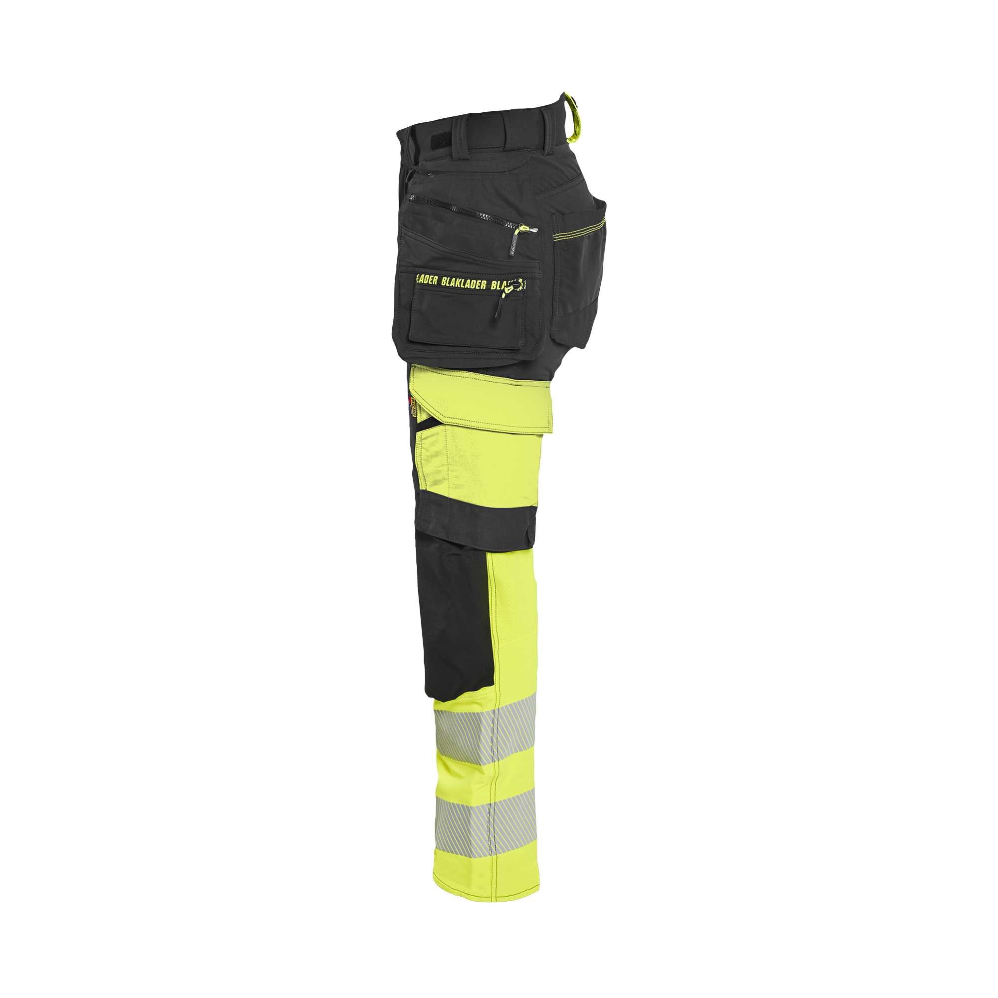 BLAKLADER 70251648 Women's Hi Vis trousers 4 way stretch Hi Vis Reflective Work Trousers Women - double weave